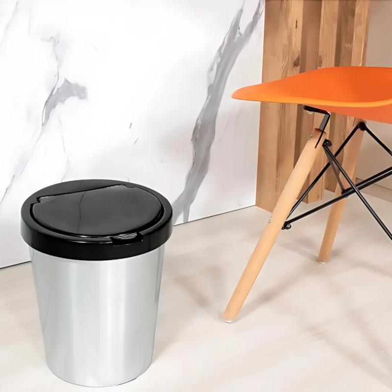 Lixeira P/Esc 10Lts Met C/Tp Arqplast