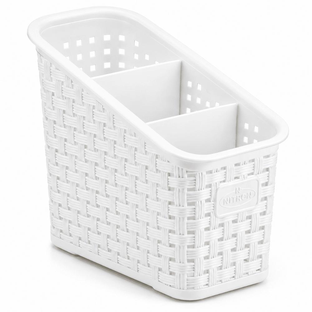 Organizador Multiuso Rattan Branco Nitron