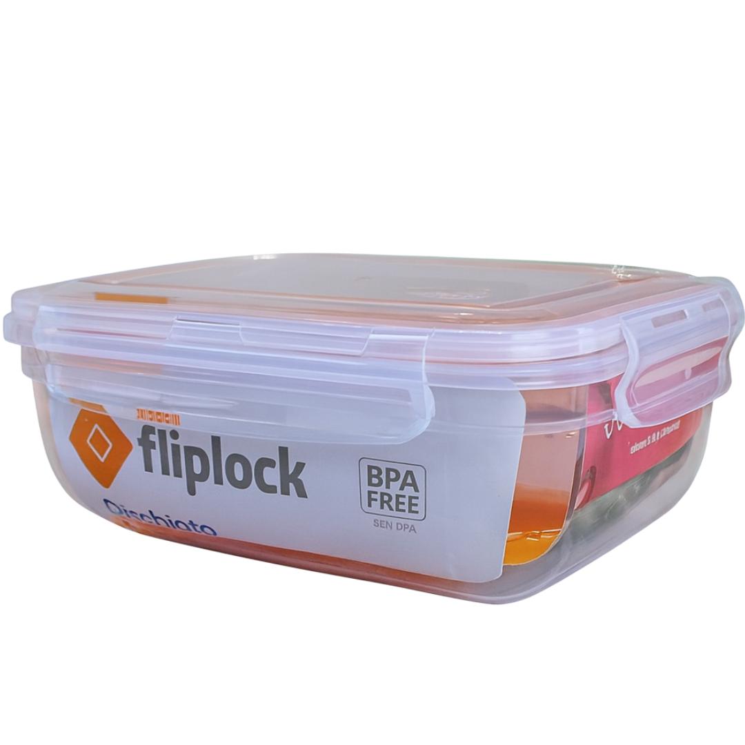 Pote Retangular Fliplock 1,4Lt Rischioto