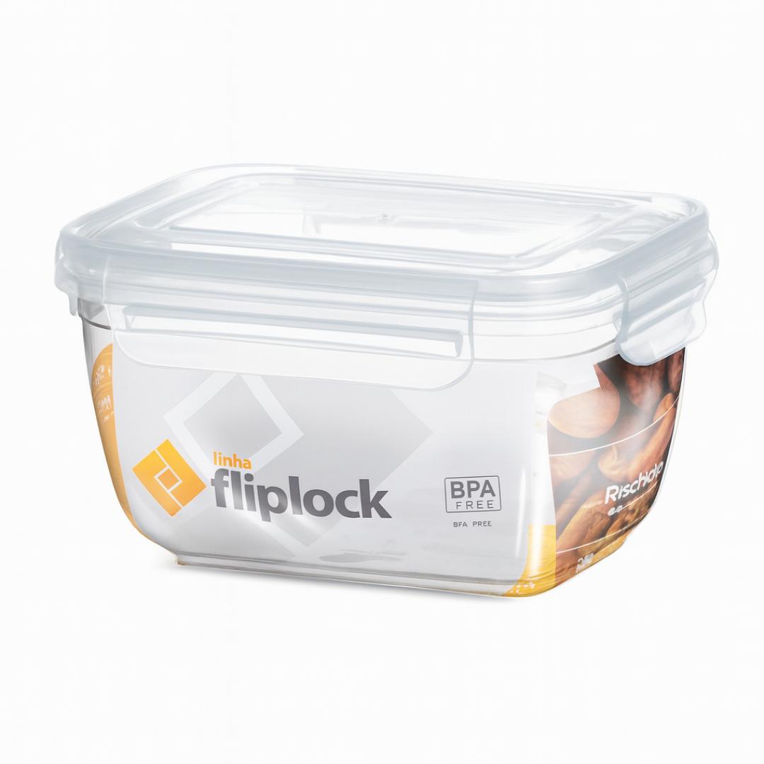 Pote Retangular Fliplock 1,8L Alto Rischioto