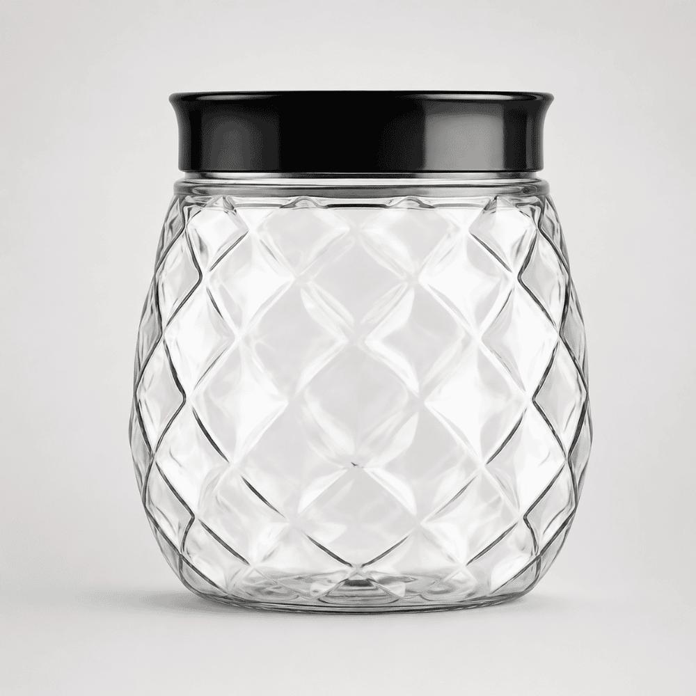 Pote Cristal 1500ml Tampa Preta Igaratiba
