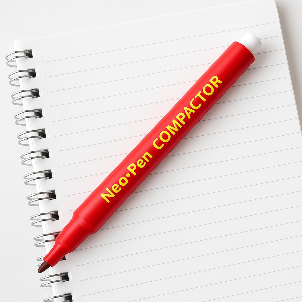 Caneta Neo Pen Gigante Vermelha Compactor