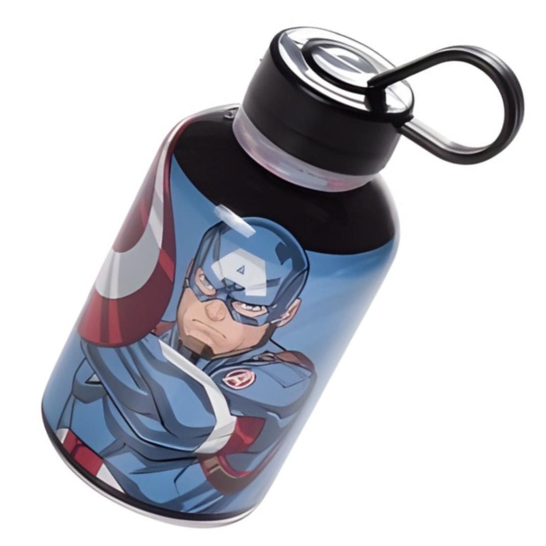 Garrafa Cilíndrica Capitão América 280Ml Plasútil