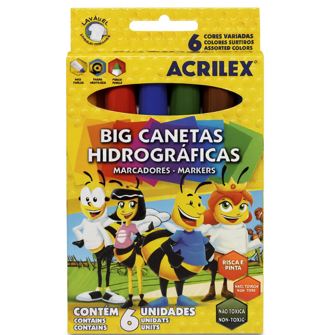 Big Canetinhas Abelhinhas C/6 Acrilex