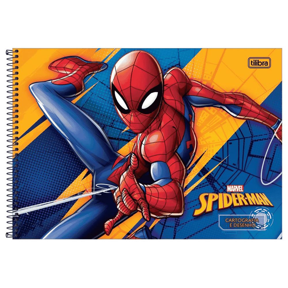 Caderno De Desenho Espiral Spiderman 80 Folhas Tilibra