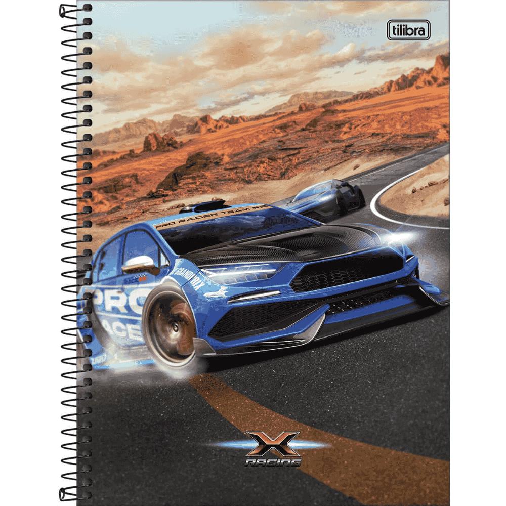 Caderno Capa Dura 10M X Racing Tilibra