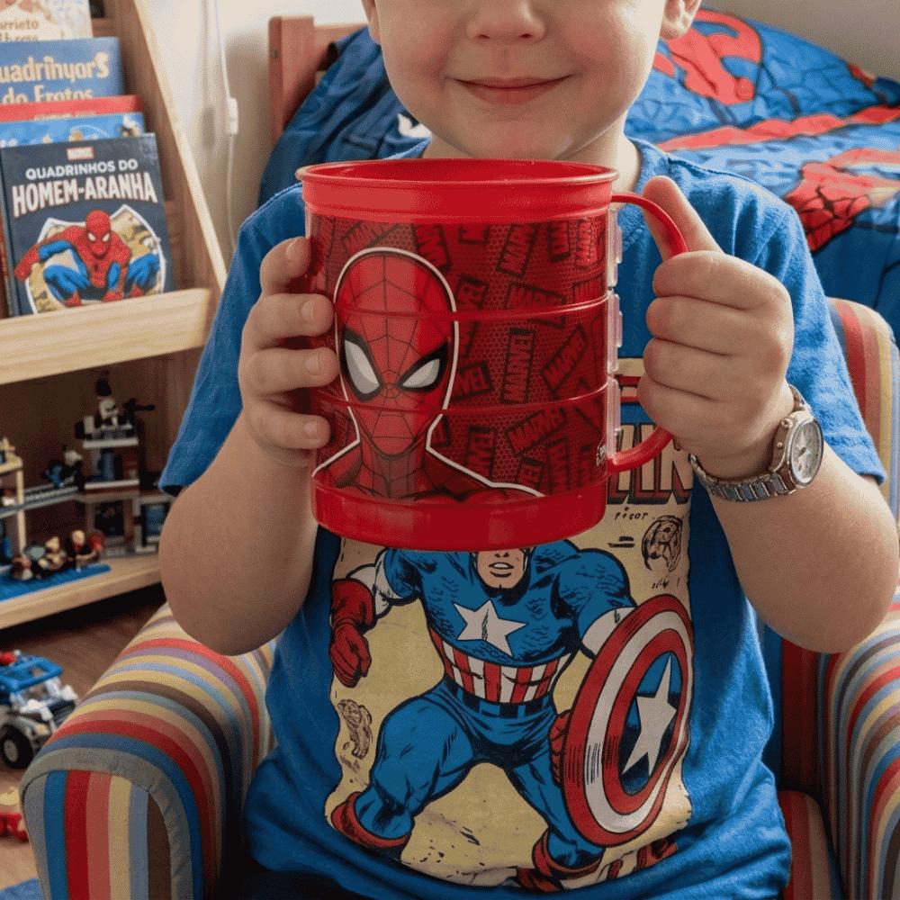 Caneca Divertida Homem Aranha 360ml Plasutil