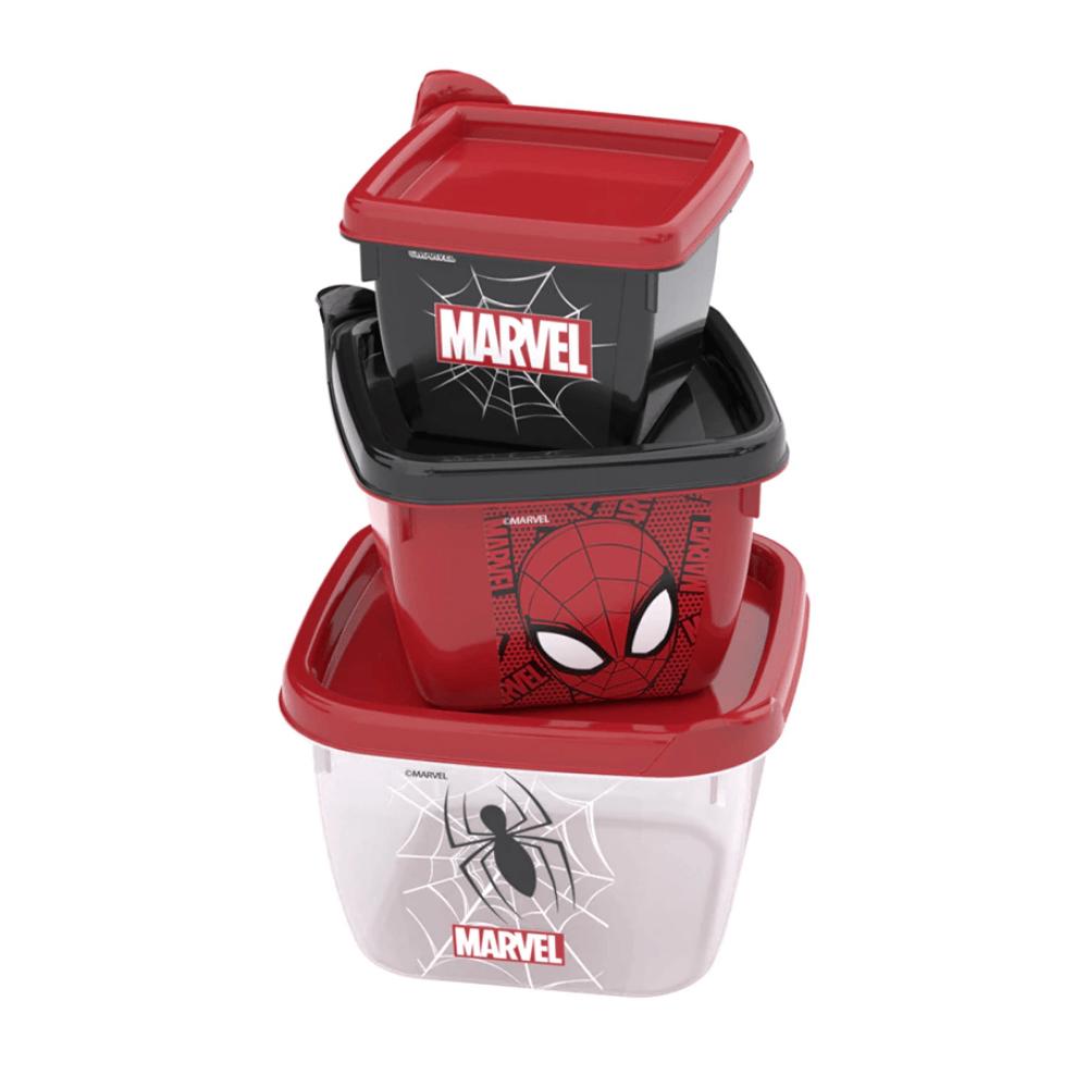 Conjunto De Potes Conect Homem-Aranha Plasutil