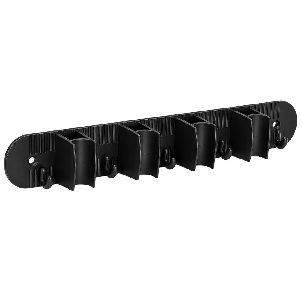 Porta Vassouras com 4 Encaixes Preto Nitron