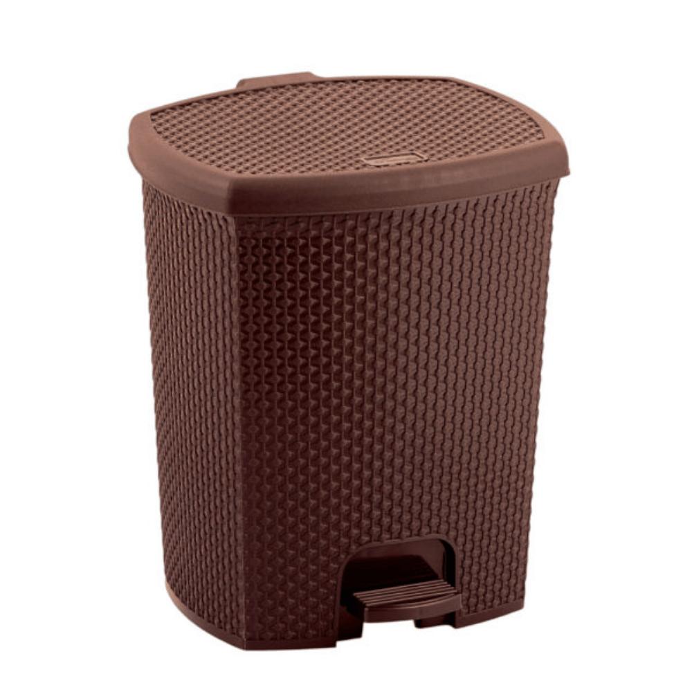 Lixeira Naturalle Rattan Com Pedal 14,5L Tabaco Rischioto