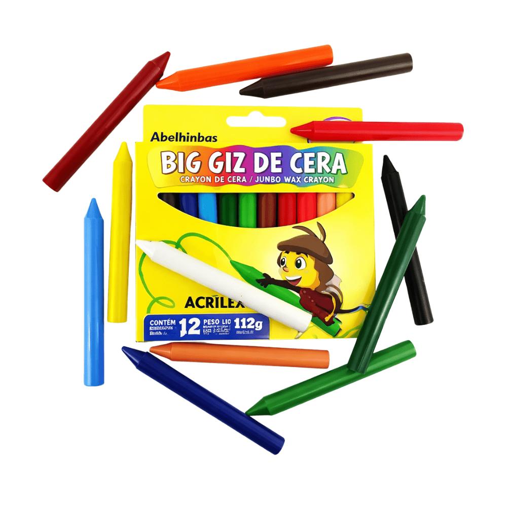 Big Giz De Cera 12 Cores Acrilex