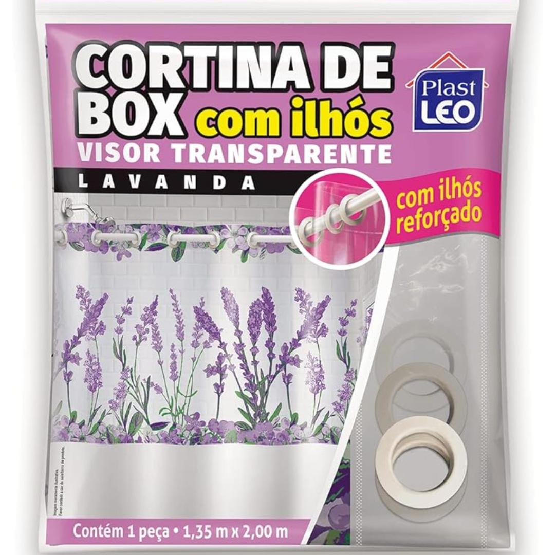 Cortina De Box C/Visor Ret Lavanda Plast-Leo