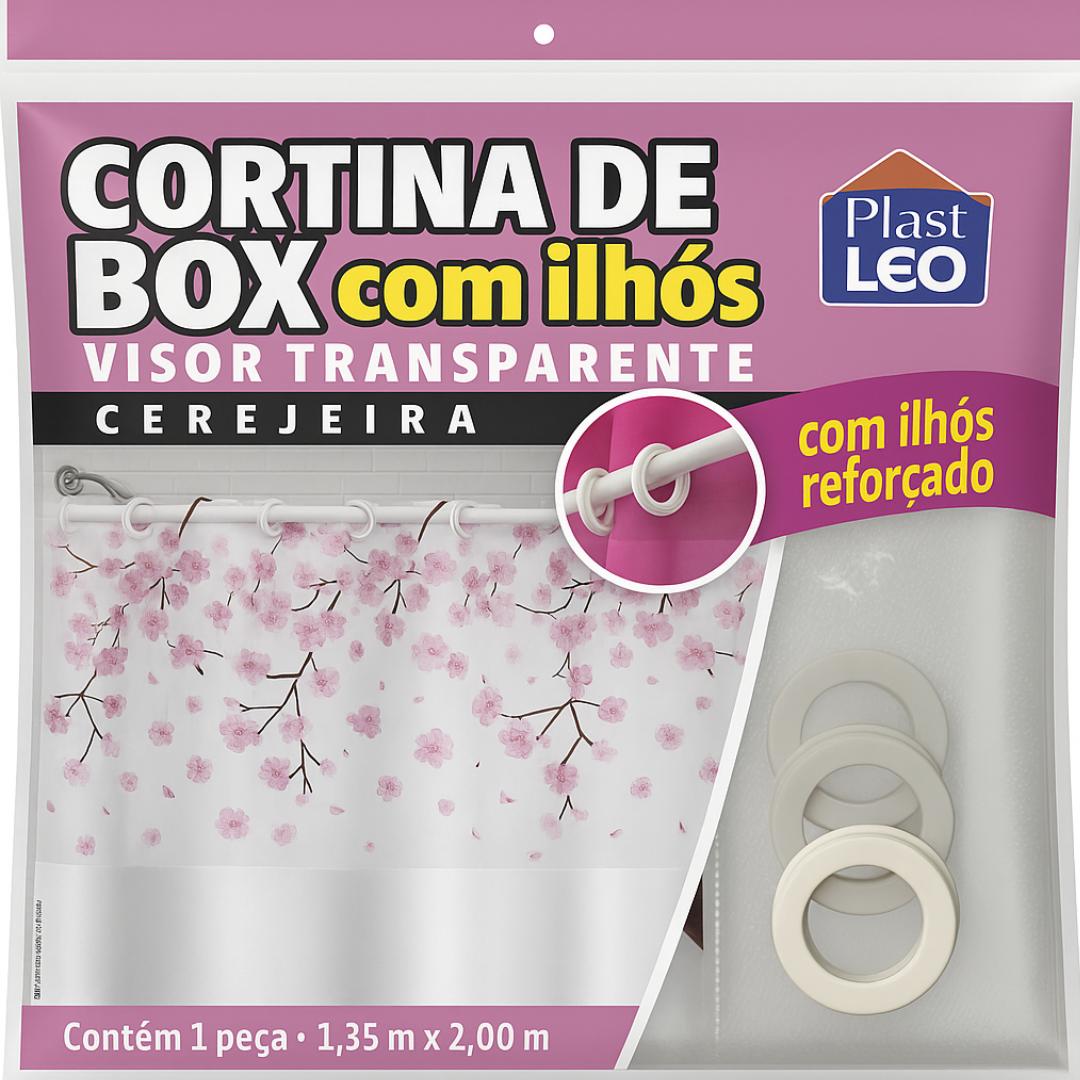 Cortina De Box C/Visor Ret Cerejeira Plast-Leo