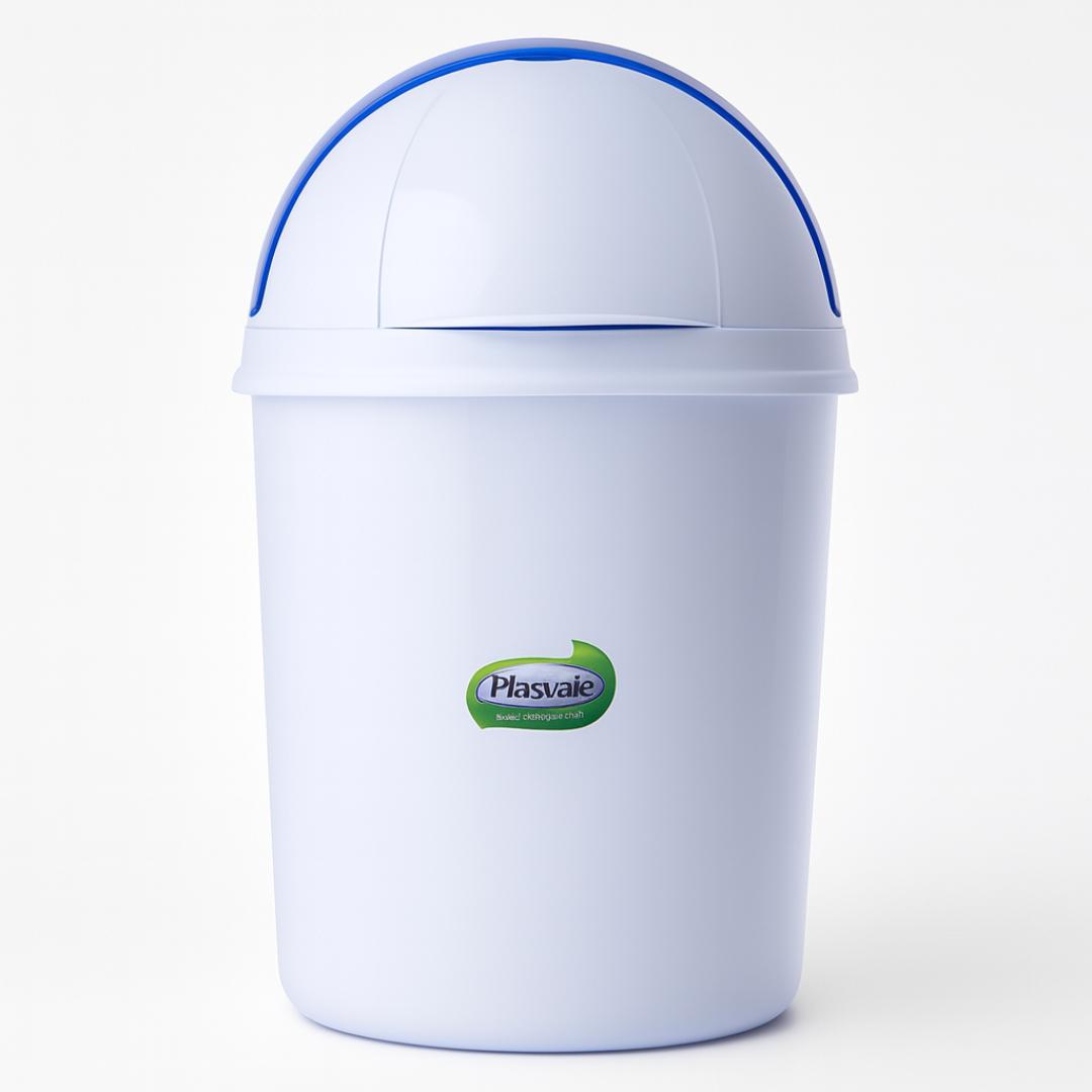 Lixeira Retrátil 7,3L Branco Plasvale