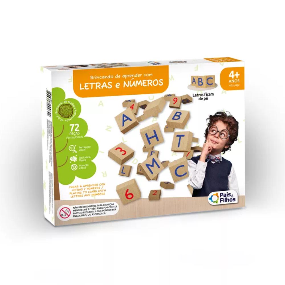Jogo Brincando de Aprender com Letras e Números Pais & Filhos