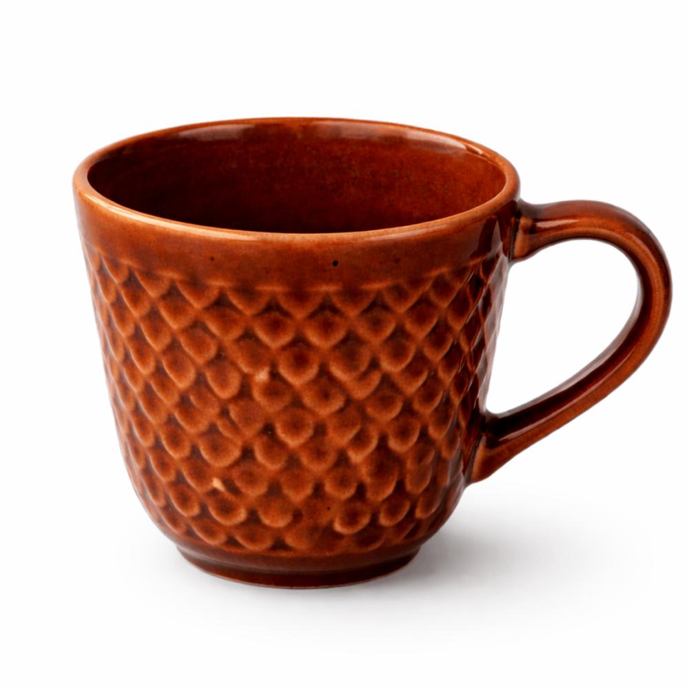 Xícara Café Relevo Cônica Marrom 65Ml Horacilio
