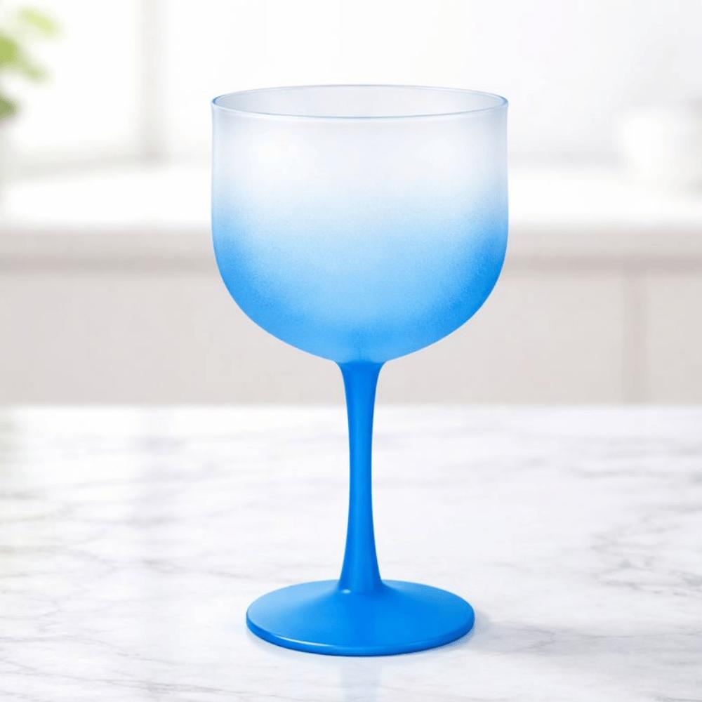 Taça Gin Degradê Azul Acrílico Mazel