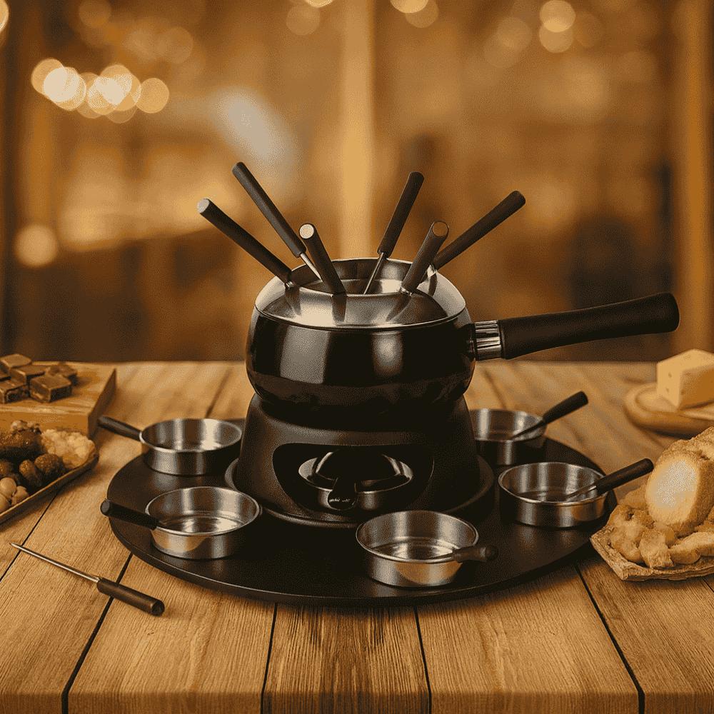 Aparelho De Fondue Carrossel Inox 23 Peças
