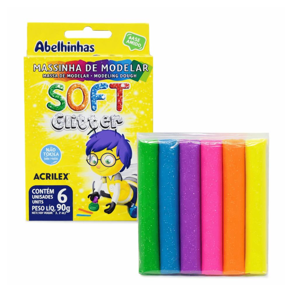 Massinha Soft Glitter 90G Acrilex