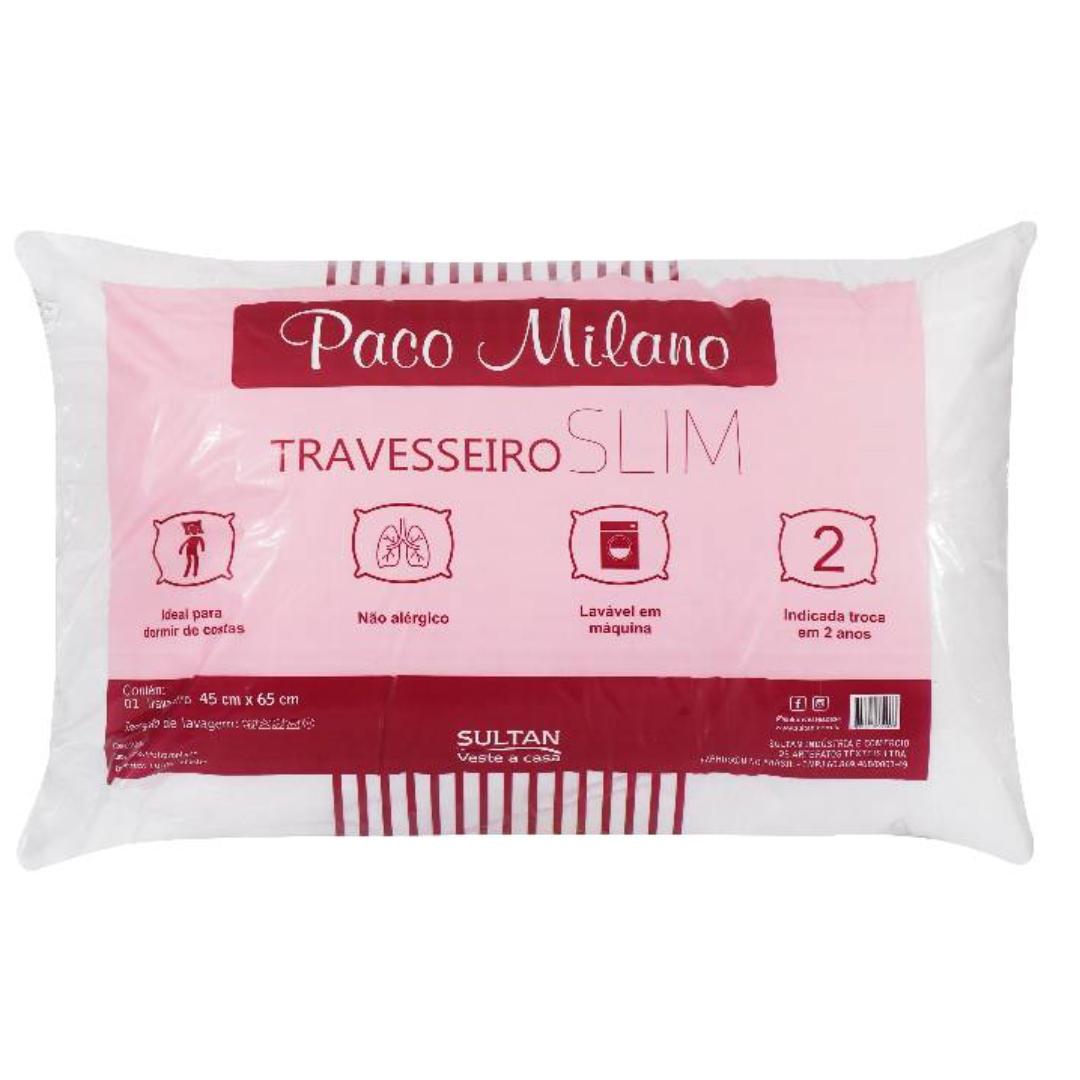 Travesseiro Paco Milano Slim 45X65Cm Sultan