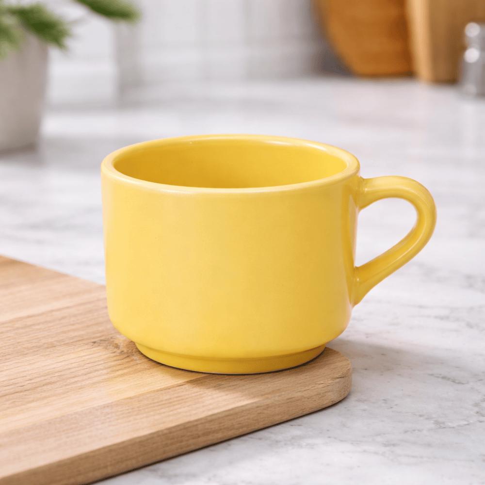 Xícara De Chá Lisa Amarela 150Ml Horacilio