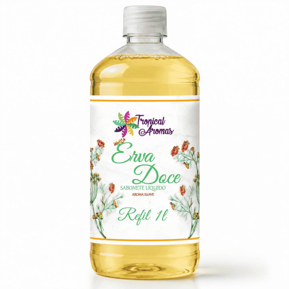 Refil Sabonete Líquido 1 Litro Erva Doce Tropical Aromas