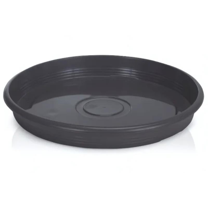 Prato P/Vaso Redondo Preto 13,3Cm Ercaplast