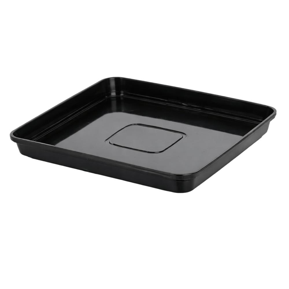 Prato Para Vaso Quadrado Preto 29,5Cm Ercaplast 2831