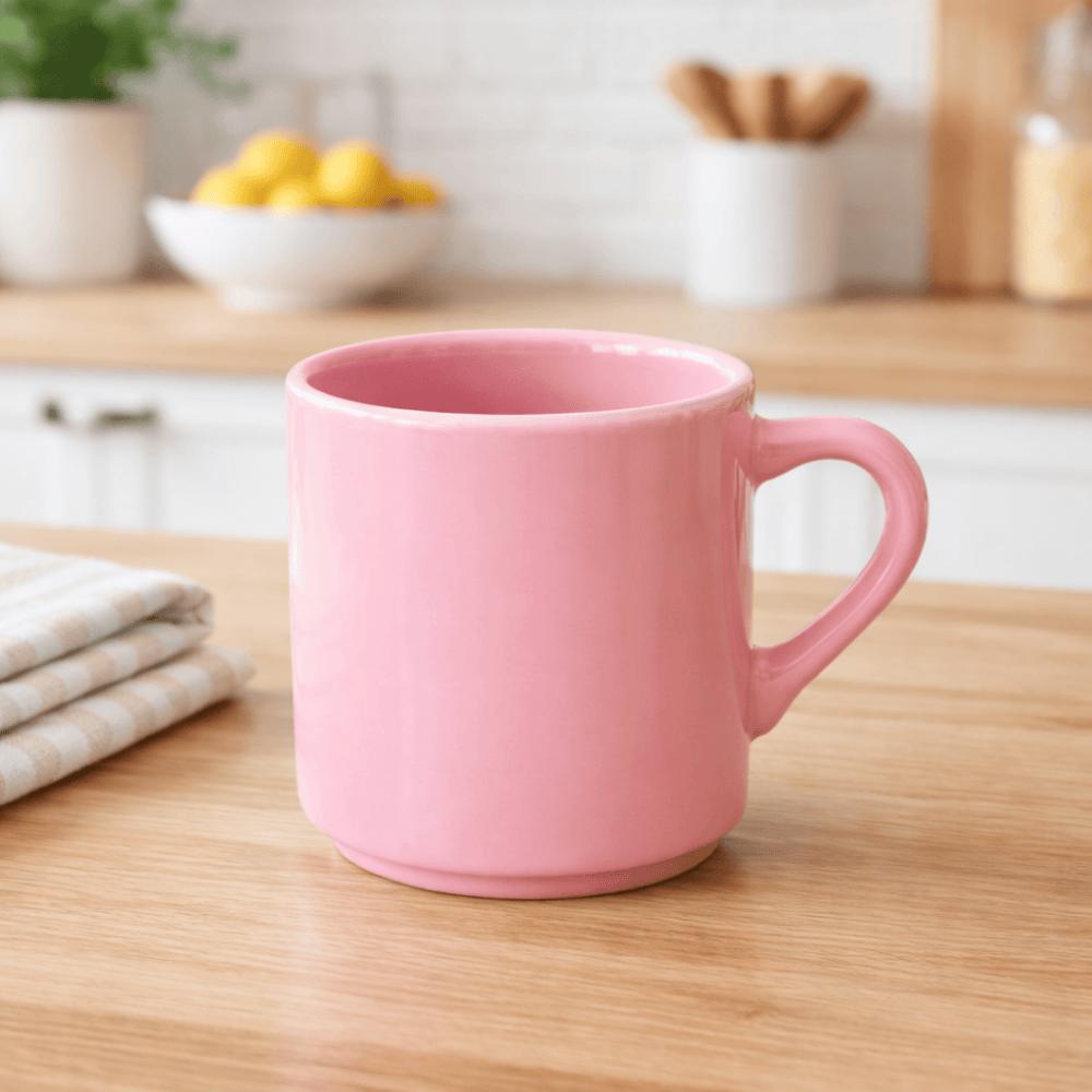 Xícara Café Canequinha Lisa Rosa  60Ml Horacilio