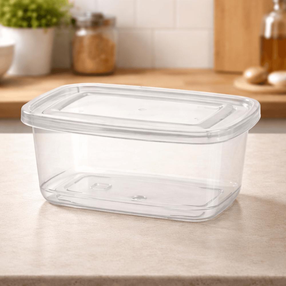 Pote Retangular Grande Transparente 1300ml Ercaplast