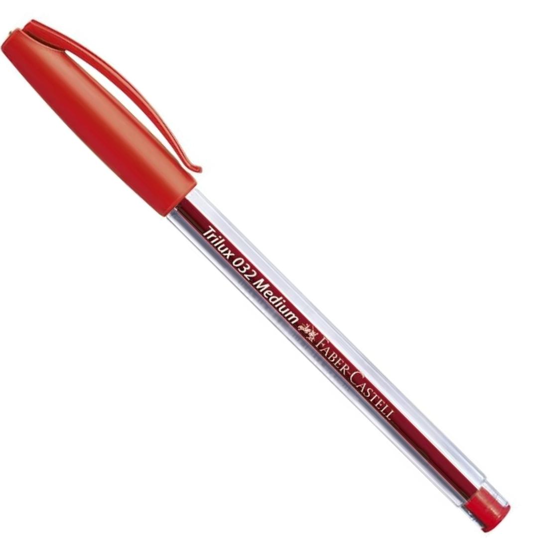 Caneta Esf Trilux Média Vermelha Faber Castell