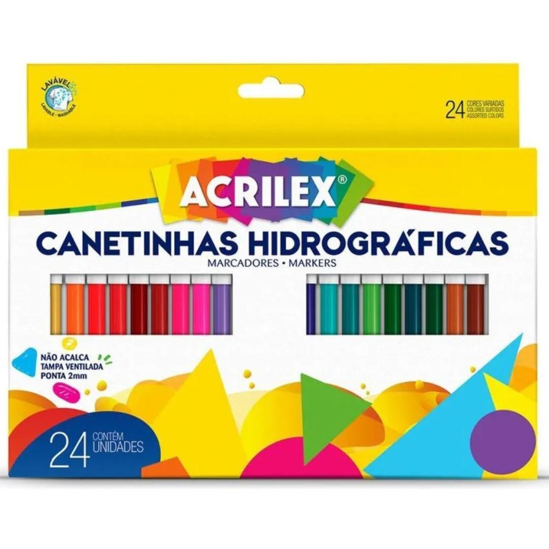 Canetinha Hidrografica 24 Cores