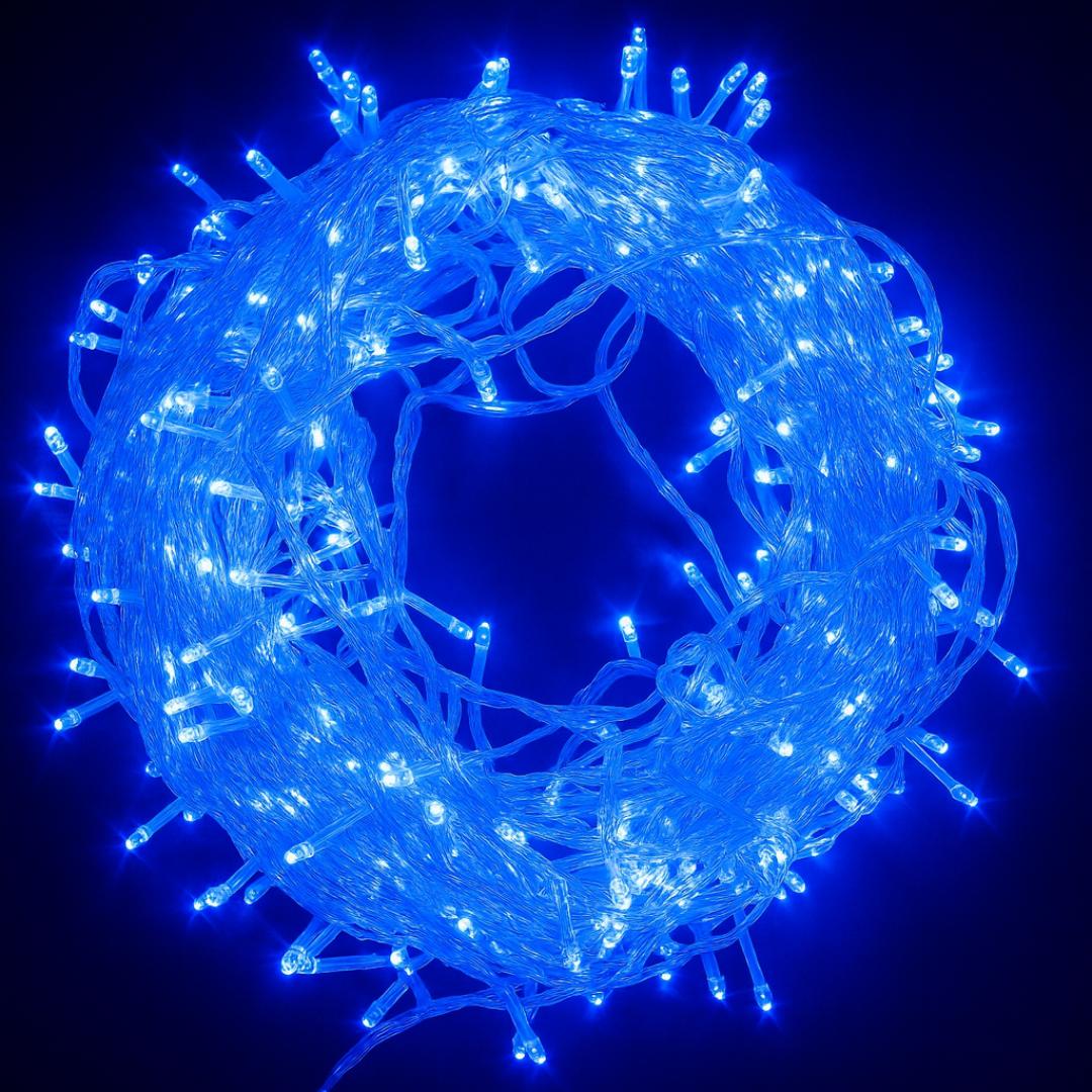 Cascata LED 100 Luzes Azul 127V 2,3 Metros Wincy