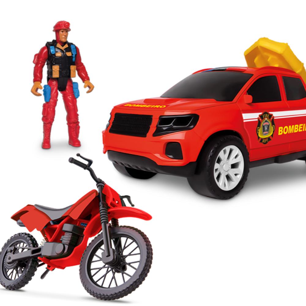 Kit Resgate Bombeiro Samba Toys
