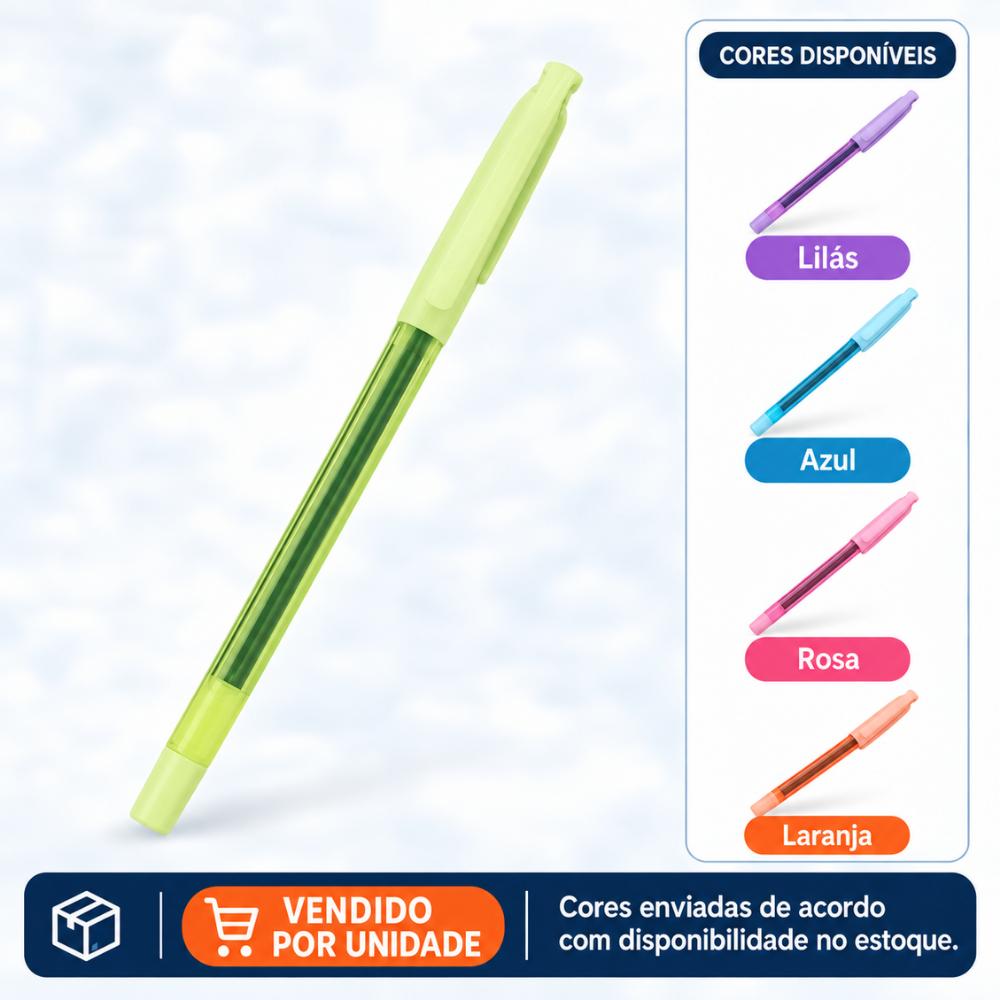 Caneta Gel 0,7 Happy Colorida Leo E Leo