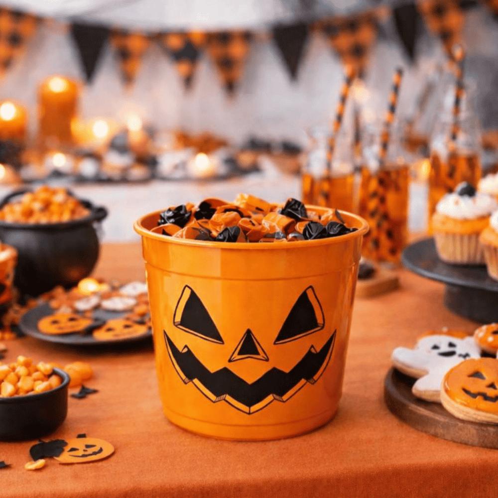 Baldinho Halloween Laranja 1Lt