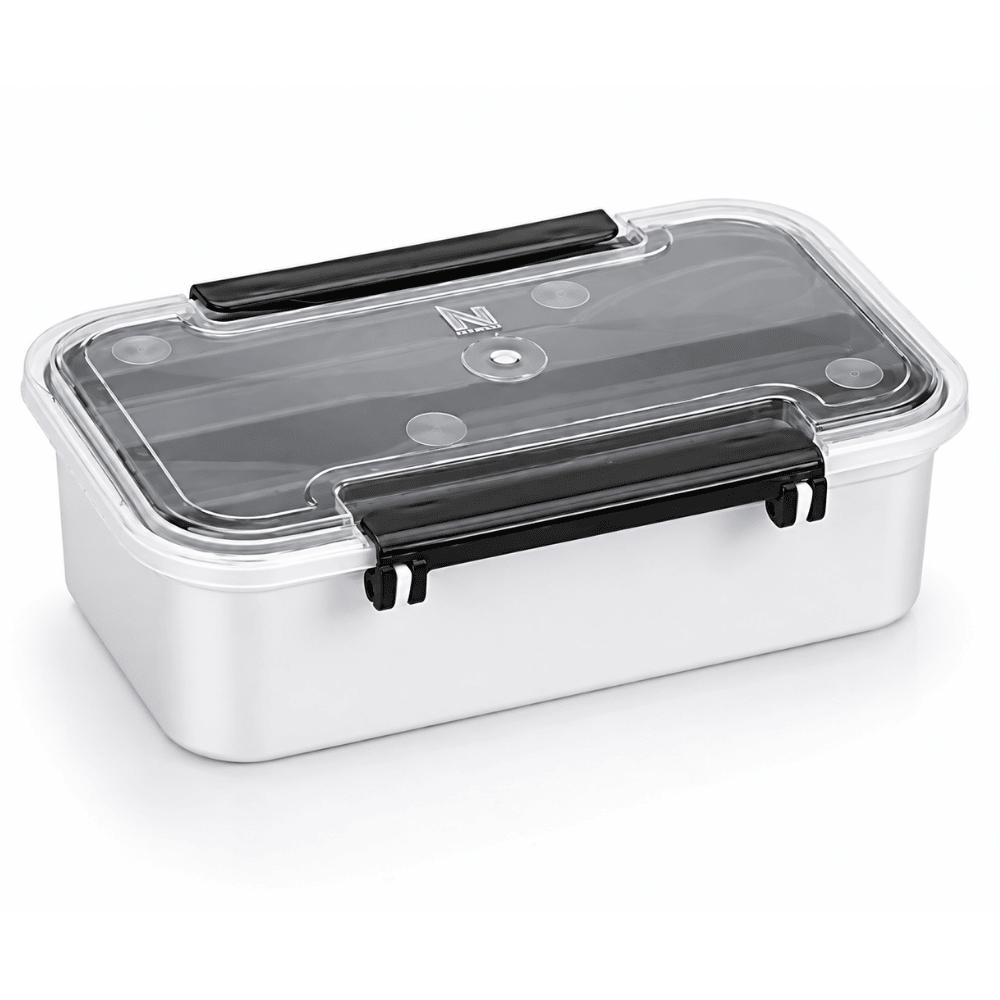 Marmibox com Compartimento para Talheres 780ml Preta Nitron
