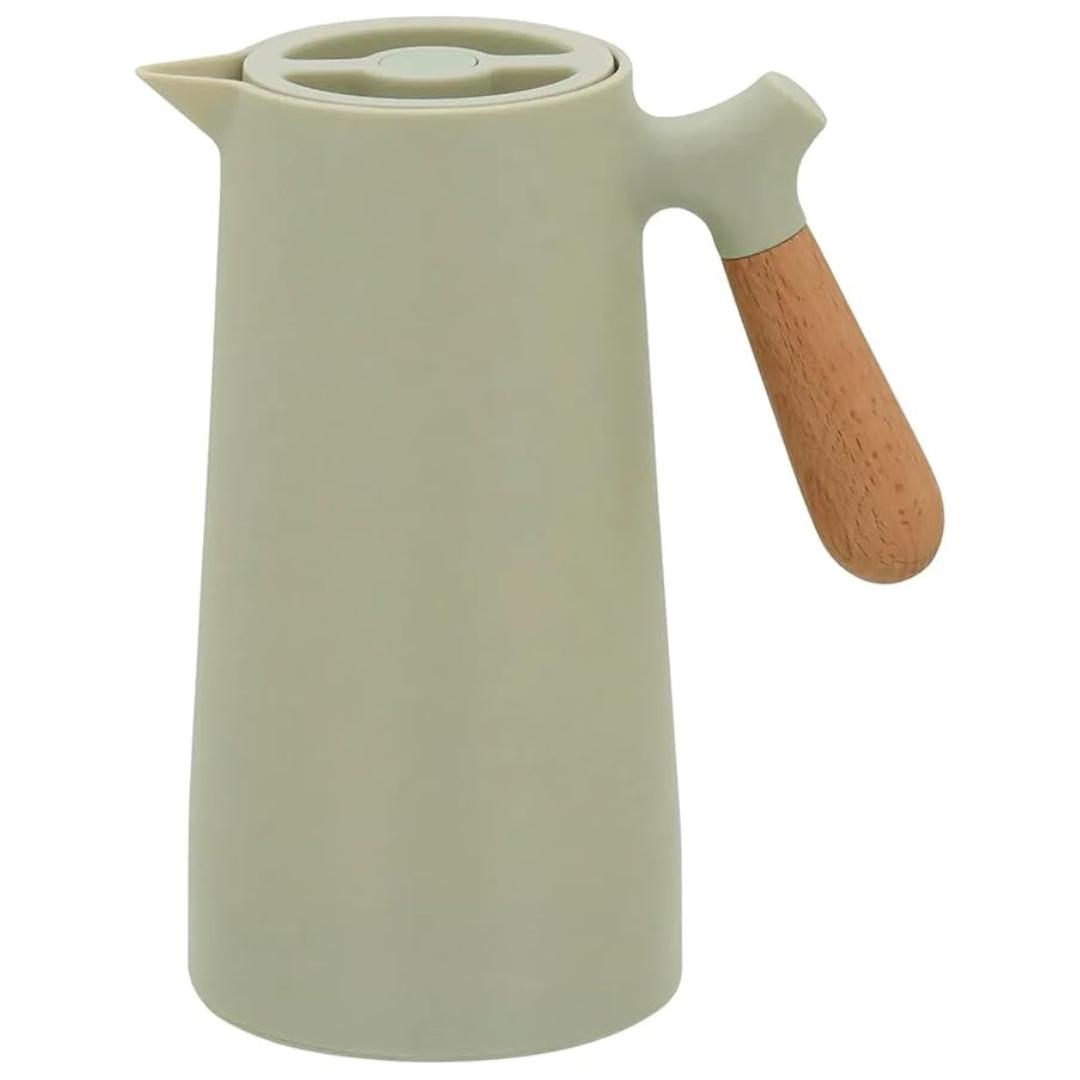 Garrafa Térmica Com Alça De Madeira 1 L – Chazak