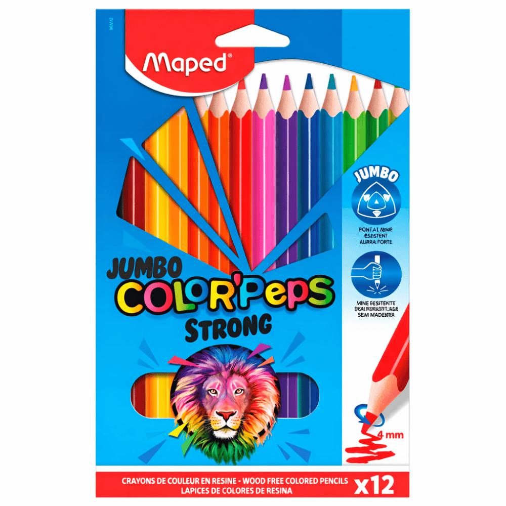 Lápis De Cor Colorpeps Strong Jumbo 12 Cores Maped