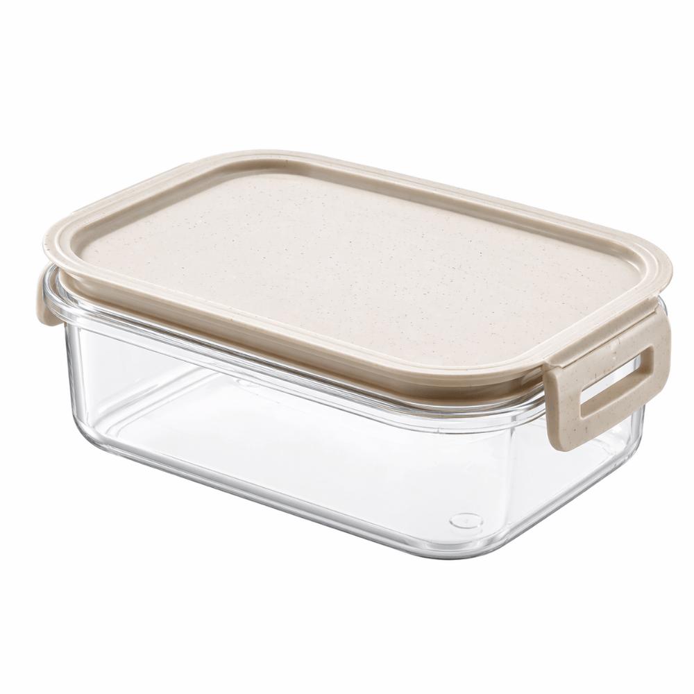Pote Retangular Trava Mais 500ml Cristal Plasutil