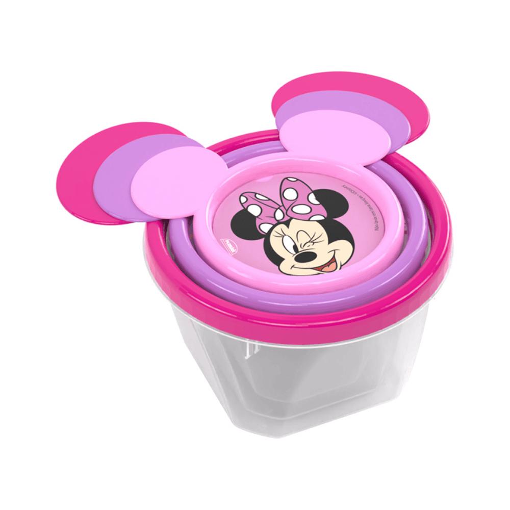 Conjunto 3 Potes Conect Red Minnie Plasutil