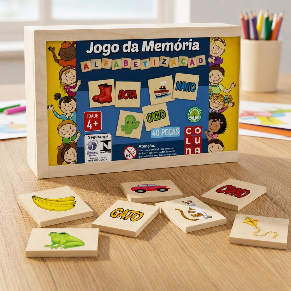 Jogo da Memória Educativo Alfabetização Gala Coluna