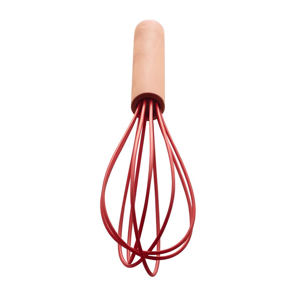 Batedor De Ovos De Silicone Com Cabo De Madeira Chazak