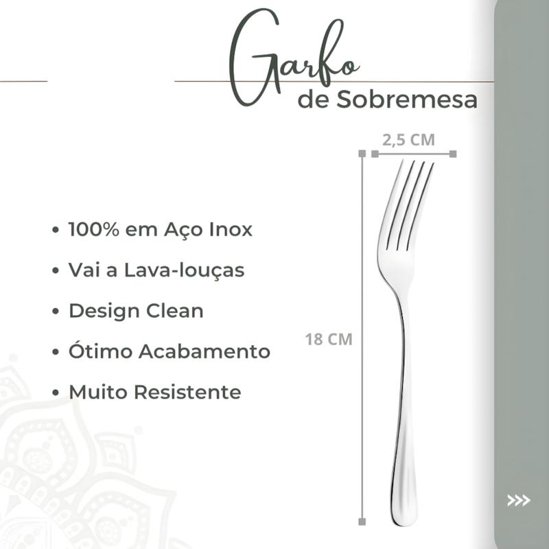 Garfo Sobremesa Euro Original Line