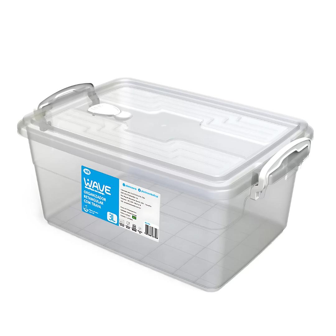 Organizador Retangular Wave Com Trava 3L Prime Mb