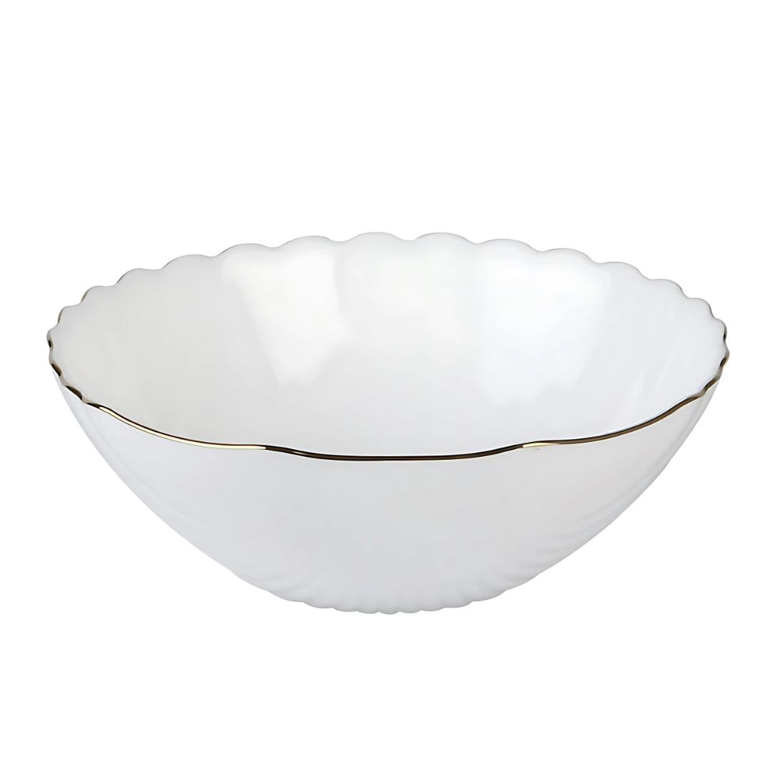 Bowl Tetis Opalino Gold Rim 470Ml