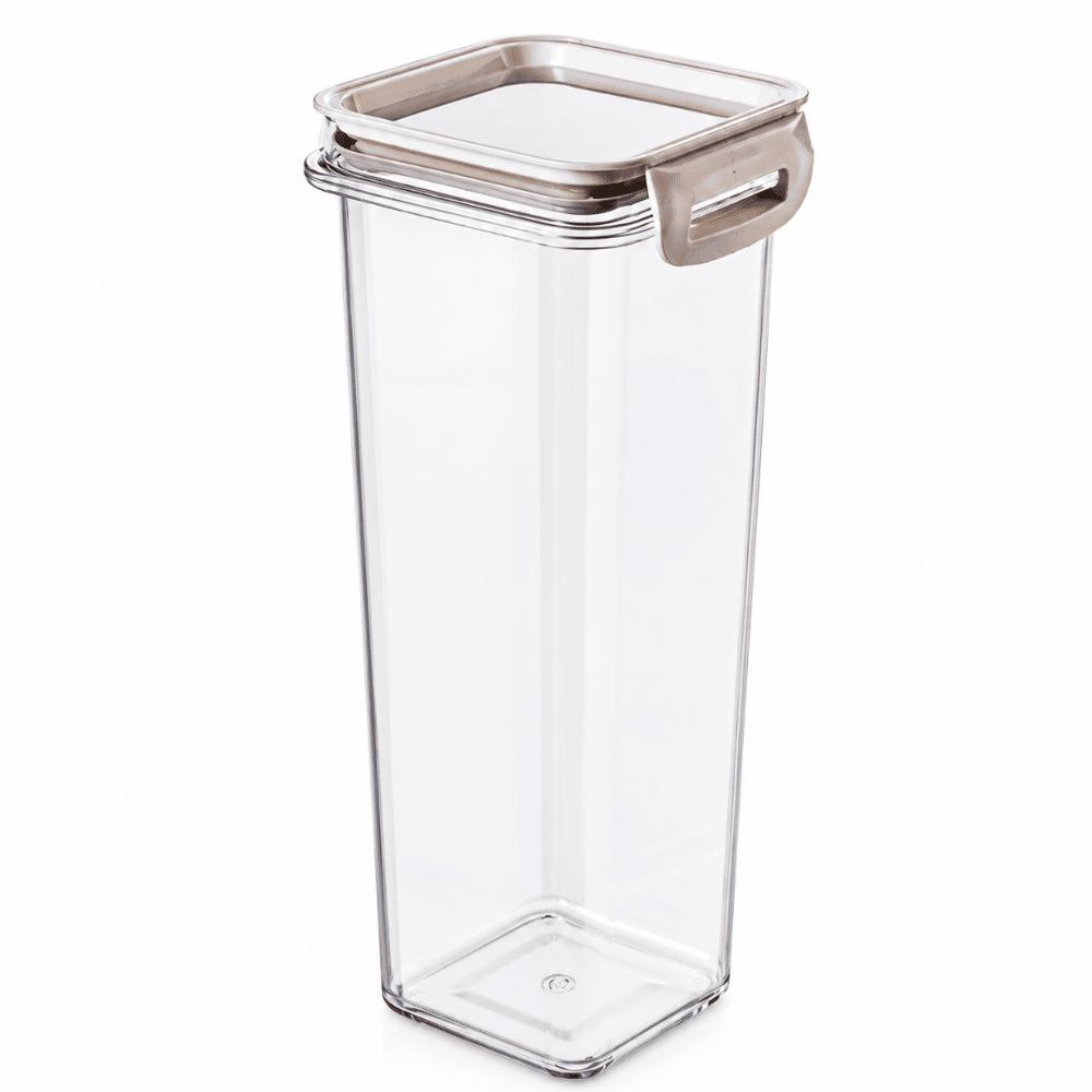 Porta Mantimentos Trava Mais Quadrado Cristal 1,6LT Plasutil