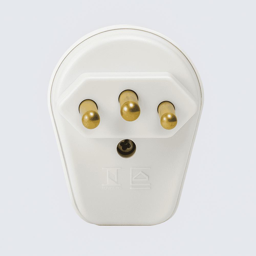 Pino Macho Desmontável Tripolar 2P+T 10A/250V Forlux