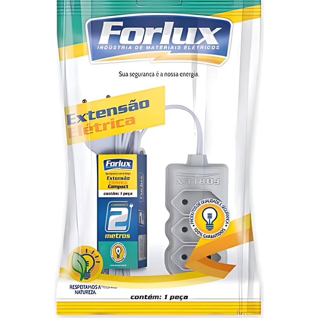 Extensão Compact Tripolar Br 2Mts 2P 10A/250V Forlux