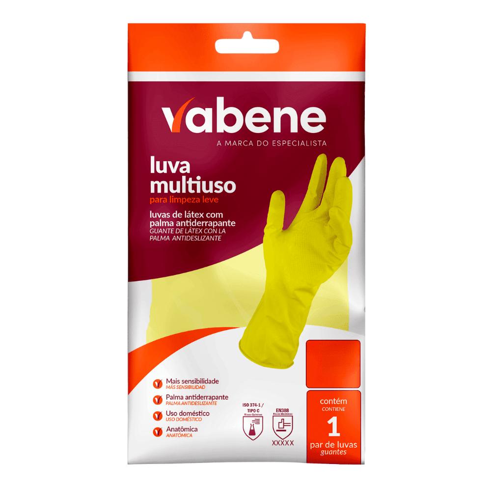 Luva Multiuso Látex G Amarela Vabene